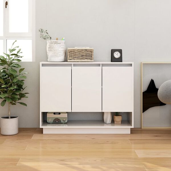 vidaXL Συρταριέρα Λευκή 97x31x75 εκ. από Επεξεργασμένο Ξύλο
