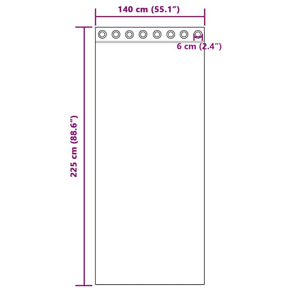vidaXL Κουρτίνες Voile με ροδέλες 2 τεμάχια Μοβ 140x225 εκ.