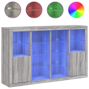 vidaXL &Mu;&pi;&omicron;&upsilon;&phi;έ&delta;&epsilon;&sigmaf; &mu;&epsilon; &Phi;ώ&tau;&alpha; LED 3 &tau;&epsilon;&mu;. &Gamma;&kappa;&rho;&iota; Sonoma &alpha;&pi;ό &Epsilon;&pi;&epsilon;&xi;&epsilon;&rho;&gamma;&alpha;&sigma;&mu;έ&nu;&omicron; &Xi;ύ&lambda;&omicron;