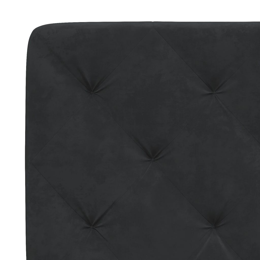 vidaXL Πλαίσιο Κρεβατιού με LED Μαύρο 160 x 200 εκ. Βελούδινο