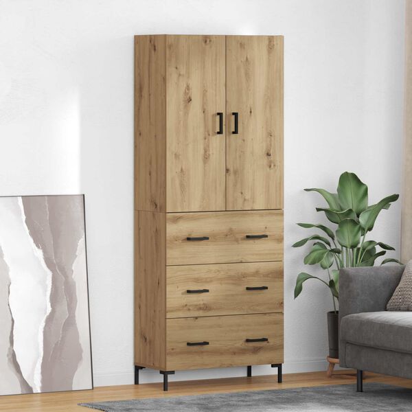 vidaXL Highboard Artisan Oak 69,5 x 34 x 180 &epsilon;&kappa;. &Epsilon;&pi;&epsilon;&xi;&epsilon;&rho;&gamma;&alpha;&sigma;&mu;έ&nu;&omicron; &xi;ύ&lambda;&omicron;