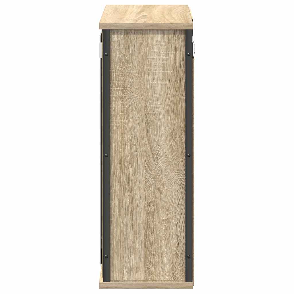 vidaXL Ντουλάπι Μπάνιου με Καθρέφτη Sonoma δρυς 50x21x60 εκ.