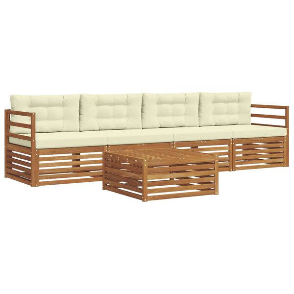 vidaXL &Sigma;&epsilon;&iota;&rho;ά &Kappa;&alpha;&nu;&alpha;&pi;έ &Epsilon;&xi;&omega;&tau;&epsilon;&rho;&iota;&kappa;&omicron;ύ &mu;&epsilon; &mu;&alpha;&xi;&iota;&lambda;ά&rho;&iota; 5 pcs &Phi;&upsilon;&sigma;&iota;&kappa;ό &kappa;&alpha;&iota; &Kappa;&rho;έ&mu;&alpha;