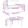 vidaXL Σετ Καναπέ Κήπου 3 pcs Καφέ 75 x 45 x 38 εκ. Μασίφ ξύλο ακακίας