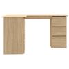 vidaXL Γραφείο Γωνιακό Sonoma Δρυς 145 x 100 x 76 εκ. από Επεξ. Ξύλο