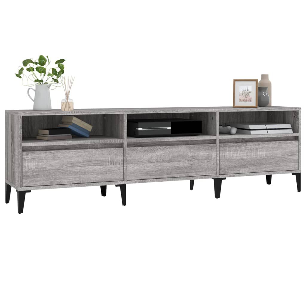 vidaXL Έπιπλο Τηλεόρασης Γκρι Sonoma 150x30x44,5 εκ. από Επεξεργ. Ξύλο
