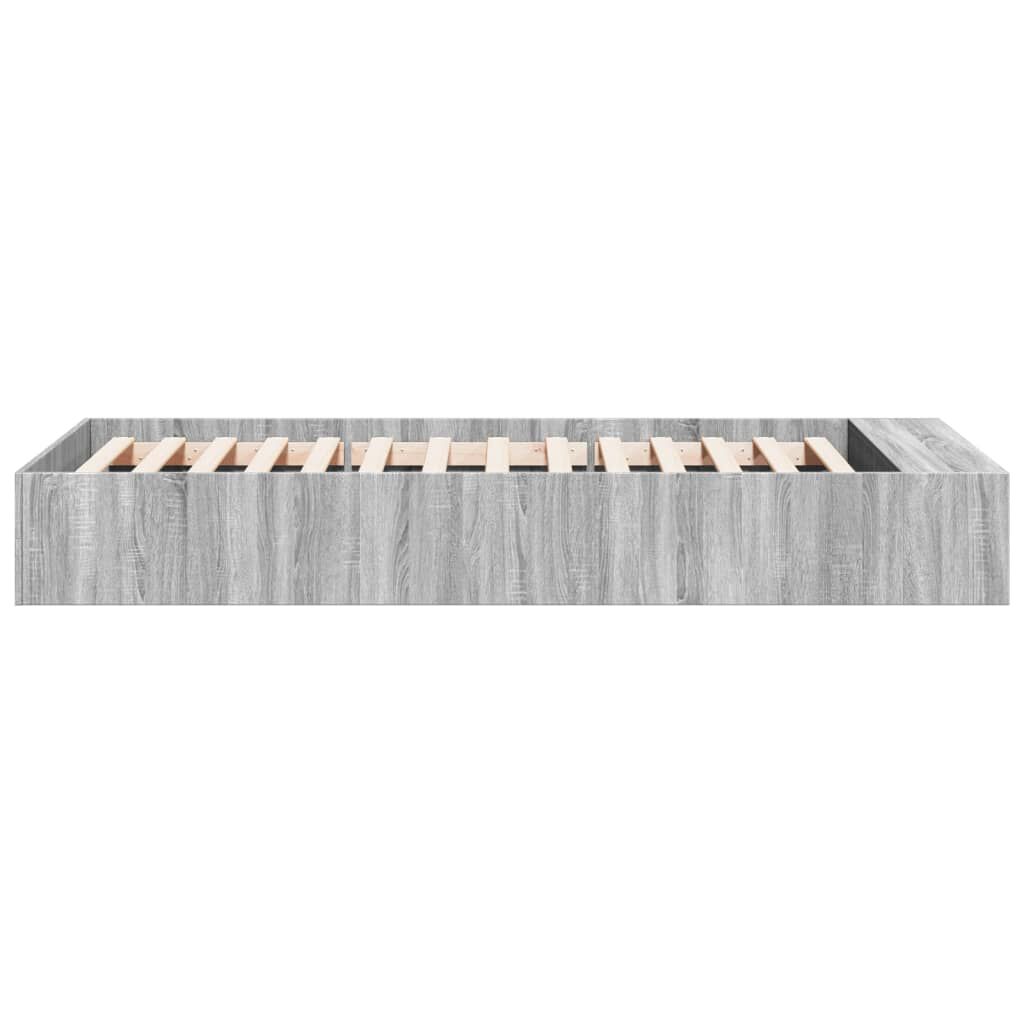 vidaXL Πλαίσιο Κρεβατιού Γκρι Sonoma 90 x 190 εκ. Επεξεργασμένο Ξύλο