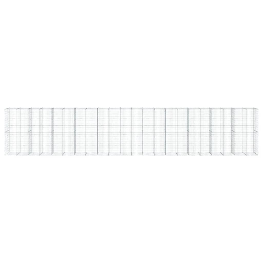 vidaXL Συρματοκιβώτιο με Κάλυμμα 1100x100x200 εκ. Γαλβανισμένο Χάλυβα