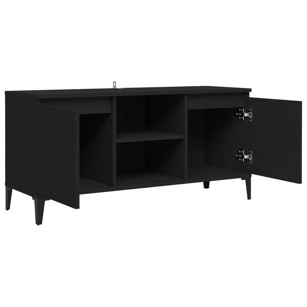 vidaXL Έπιπλο Τηλεόρασης Μαύρο 103,5x35x50 εκ. με Μεταλλικά Πόδια