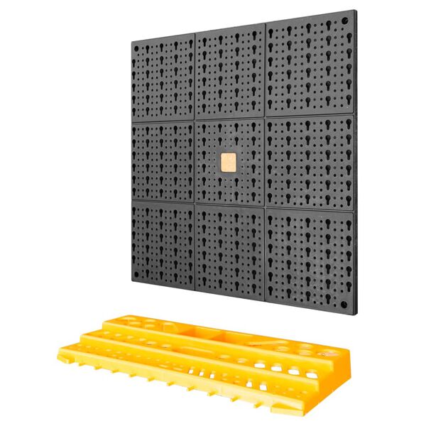vidaXL Πλάτη Εργαλείων με 50 Γάντζους 500 x 1000 χιλ. Πολυπροπυλένιο