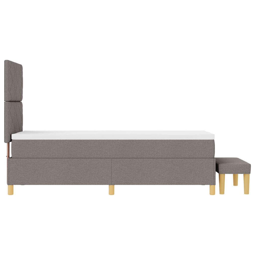 vidaXL Κρεβάτι με Ελατήρια και Στρώμα Ταπέ 80x200 cm Ύφασμα