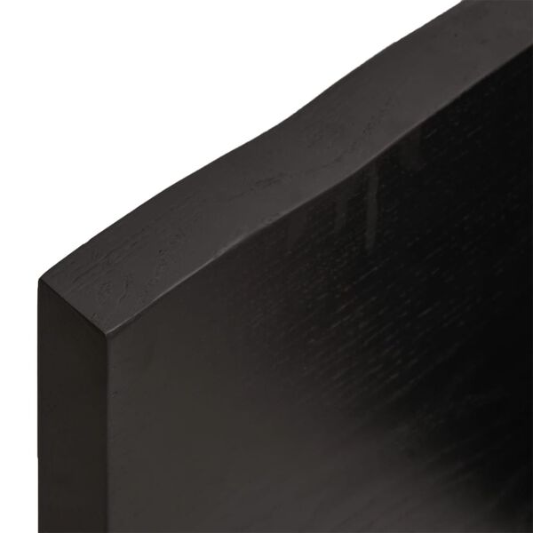 vidaXL Επιφ Τραπεζιού Αν Καφέ 40x40x(2-4)εκ. Ακατέργ. Μασίφ Ξύλο Δρυός