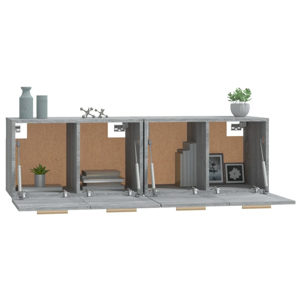 vidaXL Ντουλάπια Τοίχου 2 Τεμ. Γκρι Sonoma 60x36,5x35 εκ. Επεξ. Ξύλο