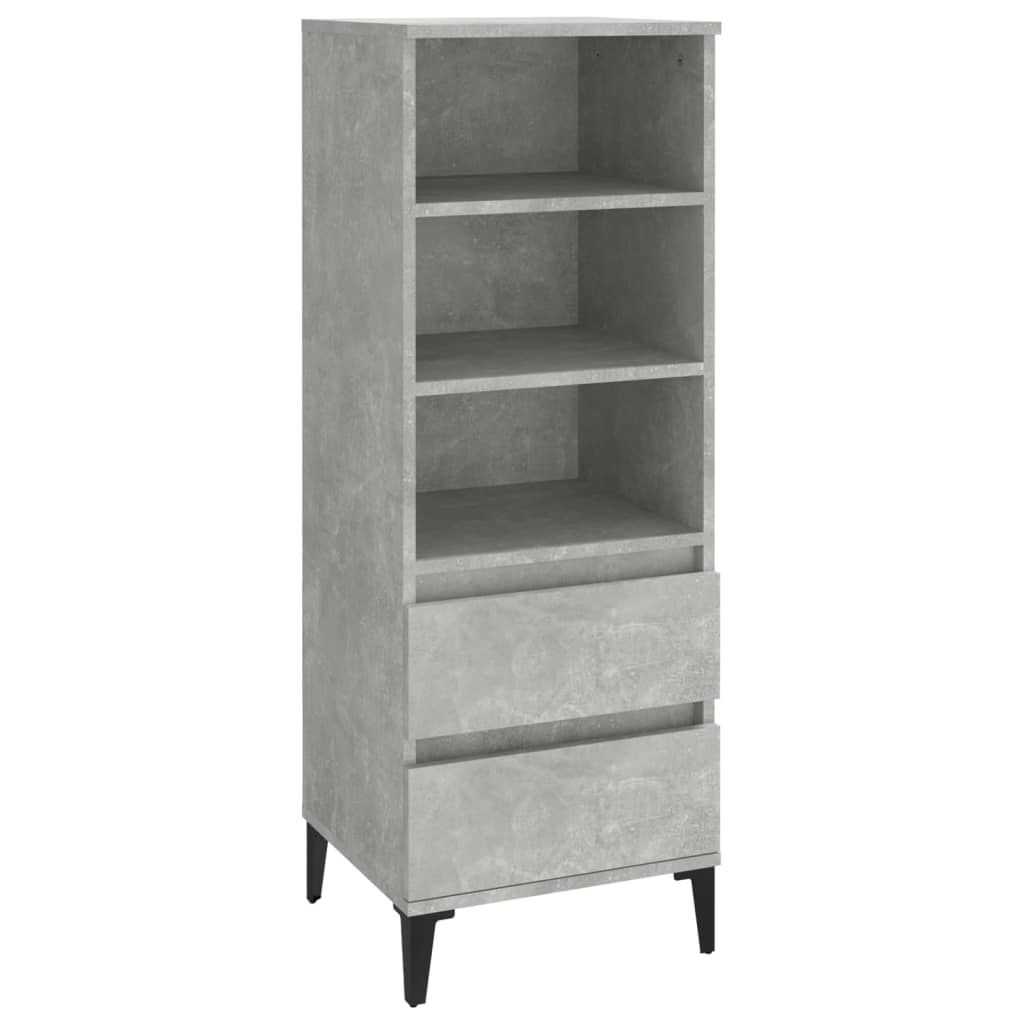 vidaXL Ντουλάπι Γκρι Σκυρ. 40x36x110 εκ. από Επεξεργασμένο Ξύλο