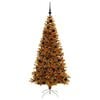 vidaXL Χριστουγεννιάτικο Δέντρο με 300 LED με βάση Χρυσό 180 cm PET