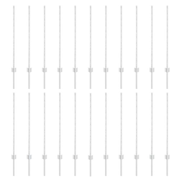 vidaXL Πό posts φράχτη 44 pcs Ασημί 140 cm Ατσάλι