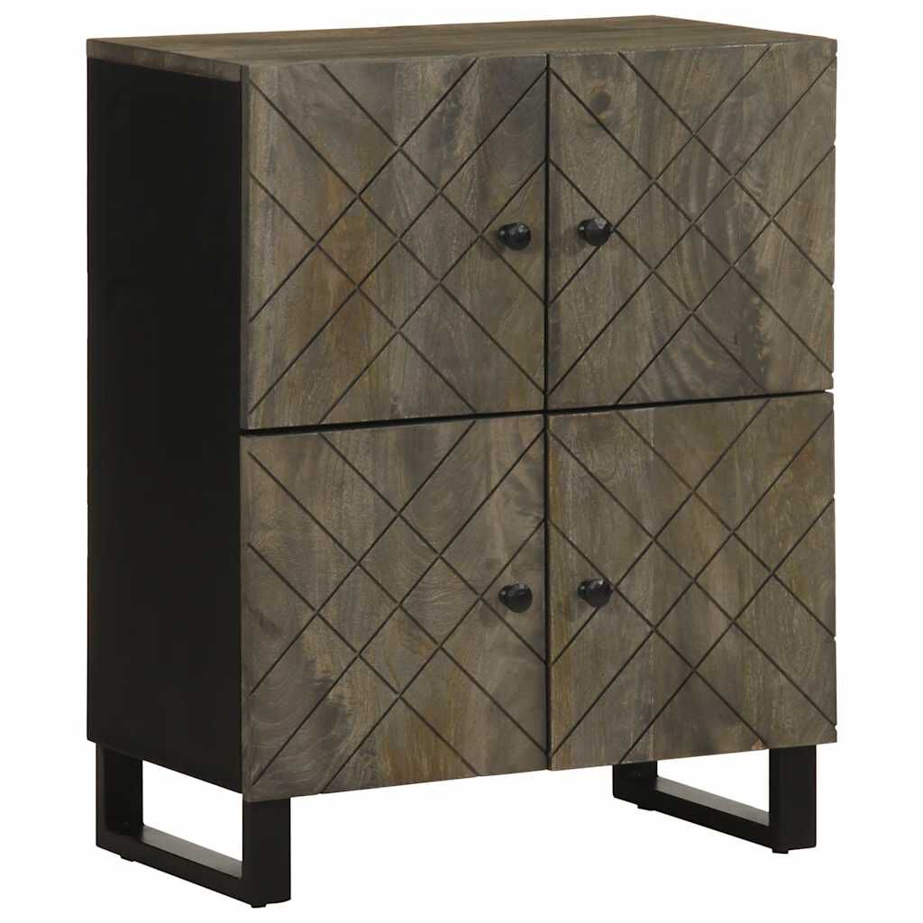 vidaXL Μπουφές Μαύρο 60x33x75 cm Μασίφ Ξύλο Μάνγκο