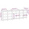 vidaXL Ντουλάπι Λευκό 230 x 35 x 80 εκ. από Μασίφ Ξύλο Πεύκου