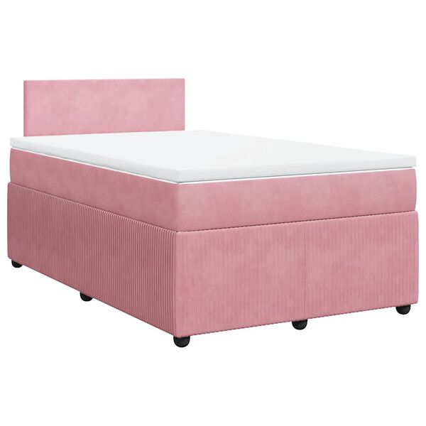 vidaXL &Kappa;&rho;&epsilon;&beta;ά&tau;&iota; Boxspring &mu;&epsilon; &Sigma;&tau;&rho;ώ&mu;&alpha; &Rho;&omicron;&zeta; 120x190 &epsilon;&kappa;. &Beta;&epsilon;&lambda;&omicron;ύ&delta;&iota;&nu;&omicron;
