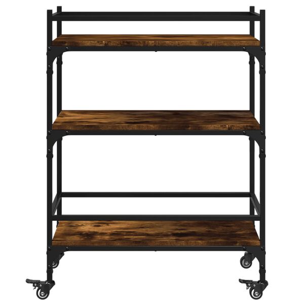 vidaXL Τρόλεϊ Κουζίνας Καπνιστή Δρυς 65x40x86,5 εκ. Επεξεργασμένο Ξύλο