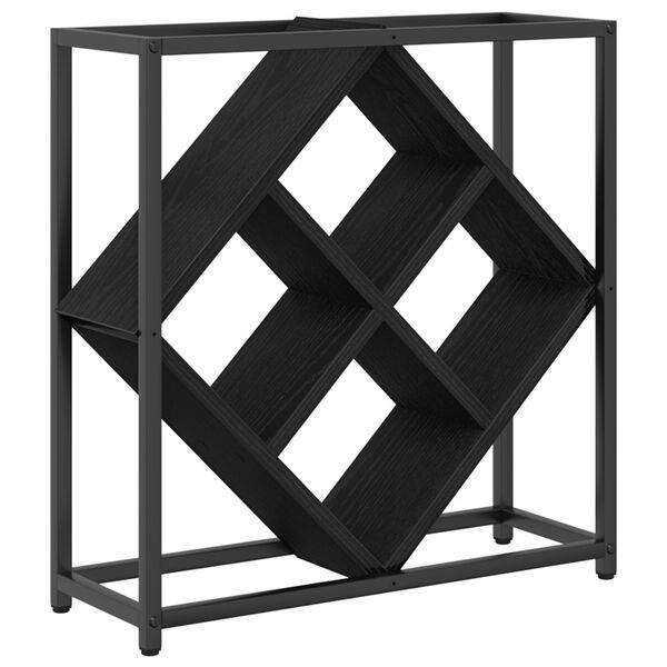 vidaXL Ράφι κρασιού Μαύρη Δρυς 51x18x52,5 εκ Επεξεργασμένο Ξύλο