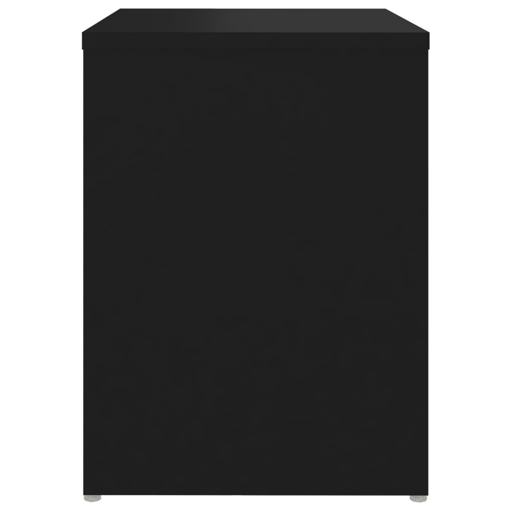 vidaXL Κομοδίνο Μαύρο 40 x 30 x 40 εκ. από Επεξ. Ξύλο