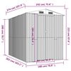 vidaXL Αποθήκη Κήπου Σκούρο καφέ 192x274x223 εκ. Γαλβανισμένο Ατσάλι