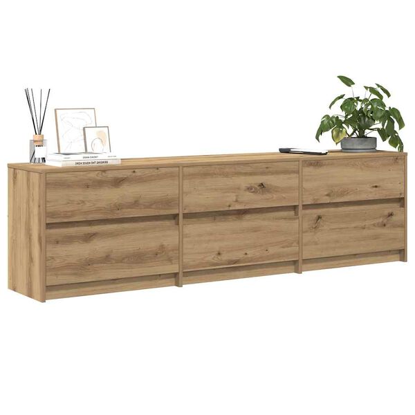 vidaXL &Mu;&omicron;&nu;ά&delta;&epsilon;&sigmaf; TV &Epsilon;&pi;&iota;&tau;&omicron;ί&chi;&iota;&omicron; 2 pcs Artisan Oak 180 x 34 x 50 &epsilon;&kappa;
