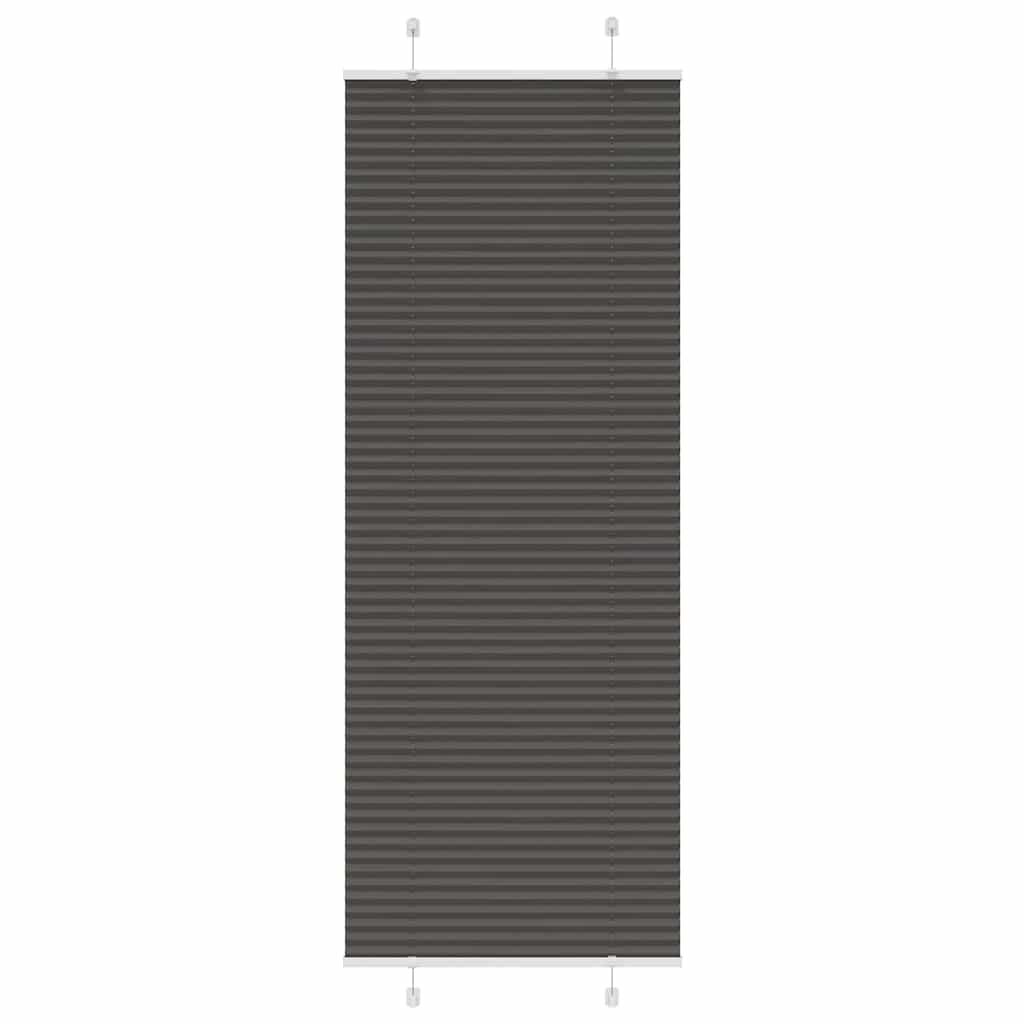 vidaXL Πλισέ περσίδα Μαύρο 70x200 cm Πλάτος υφάσματος 69,4 cm
