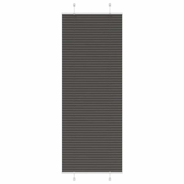 vidaXL Πλισέ περσίδα Μαύρο 70x200 cm Πλάτος υφάσματος 69,4 cm
