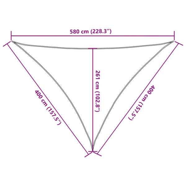 vidaXL Πανί Σκίασης Σκούρο Πράσινο 4 x 4 x 5,8 μ. από HDPE 160 γρ./μ²