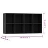 vidaXL Ραφιέρα/Βιβλιοθήκη Μαύρη 66 x 30 x 130 εκ. από Επεξ. Ξύλο