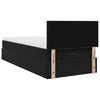 vidaXL Οθωμανικό κρεβάτι με στρώμα Μαύρο 90x190cm Velvet