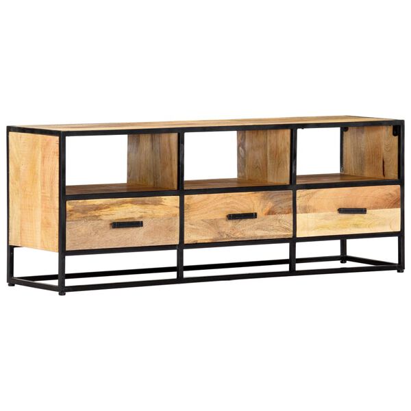 vidaXL Έπιπλο Τηλεόρασης 120 x 30 x 45 εκ. από Μασίφ Ξύλο Μάνγκο