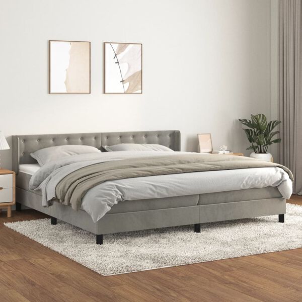 vidaXL &Kappa;&rho;&epsilon;&beta;ά&tau;&iota; Boxspring &mu;&epsilon; &Sigma;&tau;&rho;ώ&mu;&alpha; &Alpha;&nu;&omicron;&iota;&chi;&tau;ό &Gamma;&kappa;&rho;&iota; 200x200 &epsilon;&kappa;. &Beta;&epsilon;&lambda;&omicron;ύ&delta;&iota;&nu;&omicron;