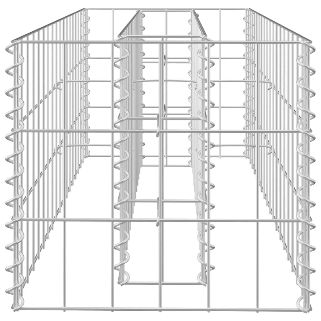 vidaXL Συρματοκιβώτιο-Γλάστρα Υπερυψωμένη 90x30x30 εκ. Γαλβ. Χάλυβας