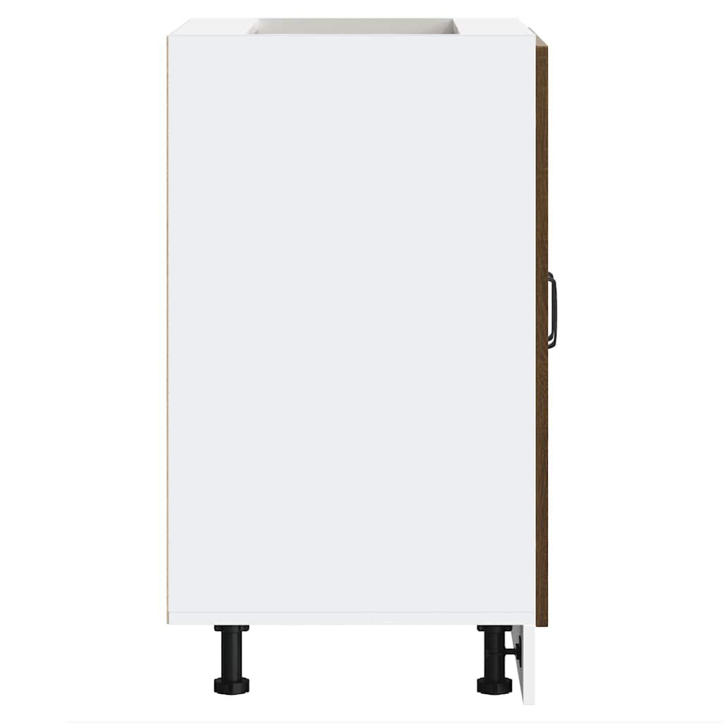 vidaXL Ντουλάπι βάσης νεροχύτη Kalmar Καφέ δρυς 60x46x81,5 εκ.