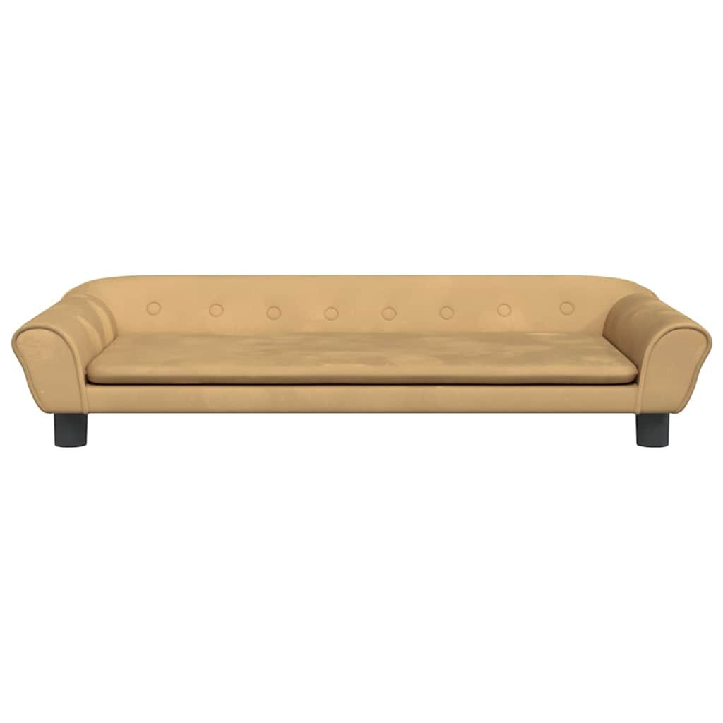 vidaXL Κρεβάτι Σκύλου Καφέ 100 x 50 x 21 εκ. Βελούδινο