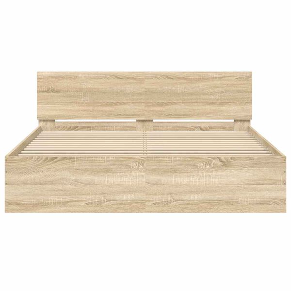 vidaXL Πλαίσιο Κρεβατιού με Κεφαλάρι Sonoma Δρυς 150x200 εκ.