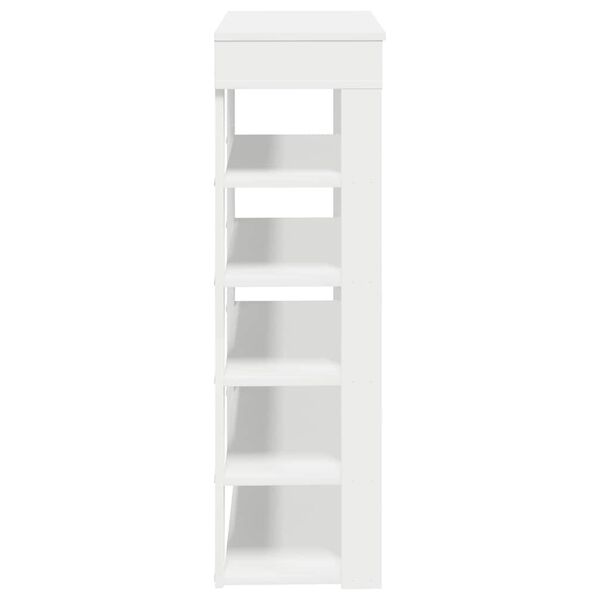 Ράφι παπουτσιών vidaXL Λευκό 80x30x98 cm Κατασκευασμένο ξύλο