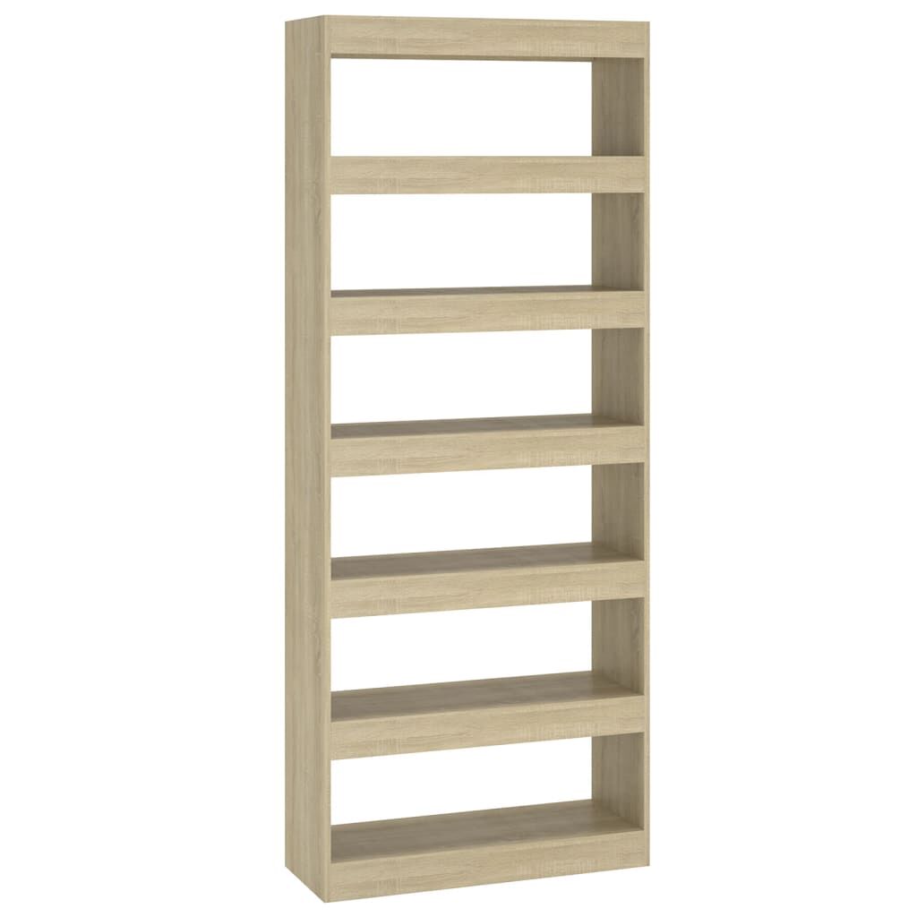 vidaXL Βιβλιοθήκη/Διαχωριστικό Sonoma Δρυς 80x30x198 εκ. Επεξ. Ξύλο