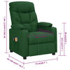 vidaXL Πολυθρόνα Μασάζ Ηλεκτρική Σκούρο Πράσινο Υφασμάτινη