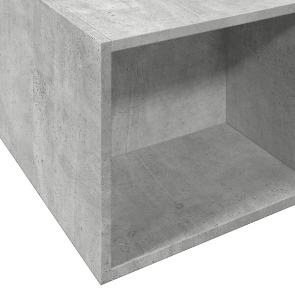 vidaXL Πλαίσιο Κρεβατιού Γκρι Σκυροδέματος 150x200 εκ. Επεξεργ. Ξύλο