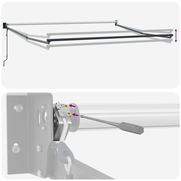 vidaXL Αυτόματη Ανασυρόμενη Τέντα Κόκκινη 400x300 cm