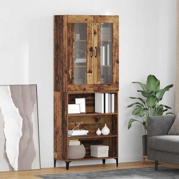 vidaXL Highboard &Pi;&alpha;&lambda;&iota;ό &Xi;ύ&lambda;&omicron; 69,5 x 34 x 180 &epsilon;&kappa;. &Epsilon;&pi;&epsilon;&xi;&epsilon;&rho;&gamma;&alpha;&sigma;&mu;έ&nu;&omicron; &xi;ύ&lambda;&omicron;
