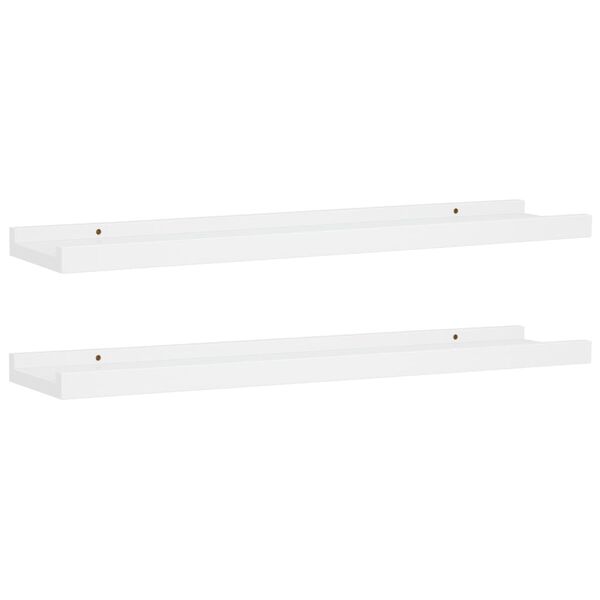 vidaXL Ράφια για Κορνίζες 2 τεμ. Λευκά 60 x 9 x 3 εκ. από MDF