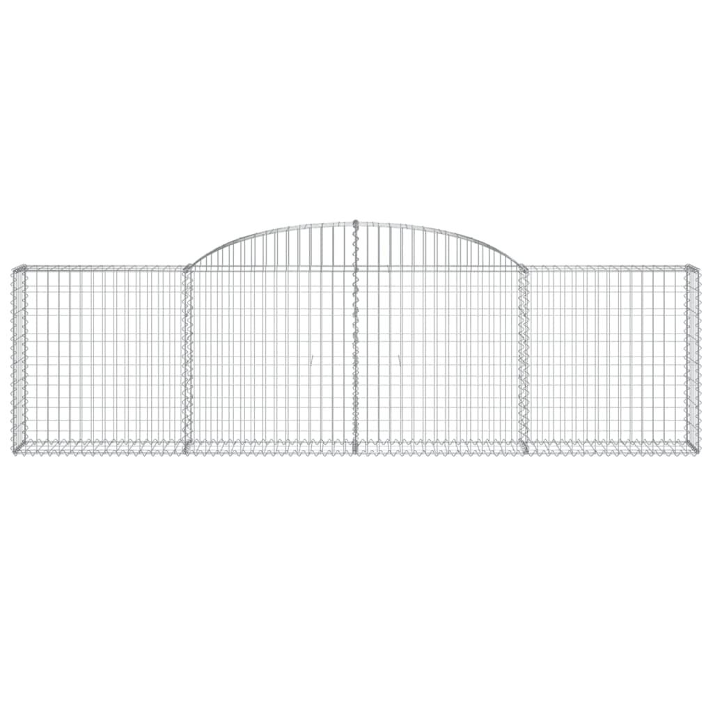 vidaXL Συρματοκιβώτια Τοξωτά 5 τεμ. 300x30x80/100 εκ. Γαλβαν. Ατσάλι