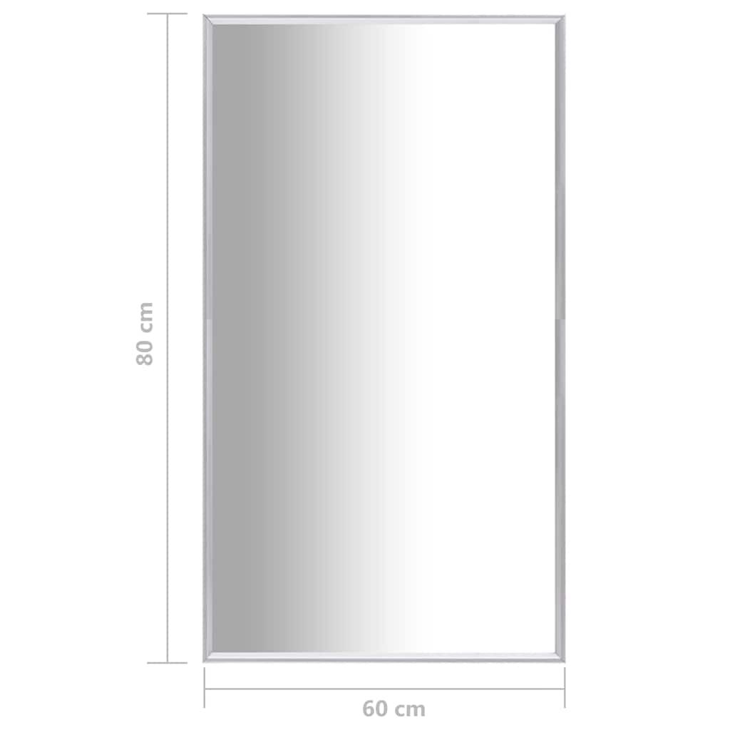 vidaXL Καθρέφτης Ασημένιος 80 x 60 εκ.