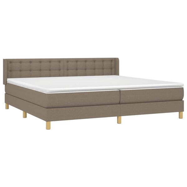 vidaXL &Kappa;&rho;&epsilon;&beta;ά&tau;&iota; Boxspring &mu;&epsilon; &Sigma;&tau;&rho;ώ&mu;&alpha; Taupe 160x200 &epsilon;&kappa;. &Upsilon;&phi;&alpha;&sigma;&mu;ά&tau;&iota;&nu;&omicron;