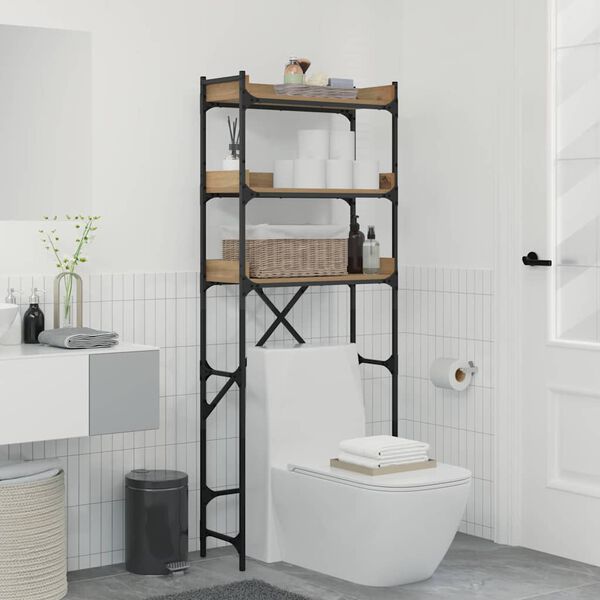 vidaXL Ράφια πλυντηρίου ρούχων 67 x 25 x 163 εκ. Επεξεργασμένο ξύλο